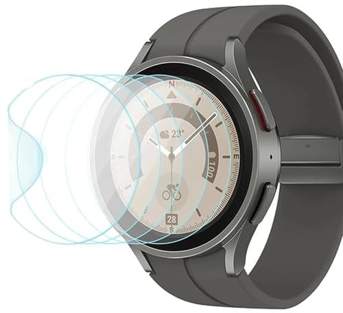 5pcs Hydrogel Film Screen Protector for Samsung Galaxy Watch5 Pro 45mm Watch 5 Pro Smart Watch Flexible HD Transparent TPU Protective Film Ultra-thin Self-Healing Anti scratch Explosion-proof