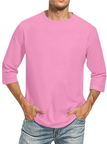 uxxnjfg Tee Shirt Homme Marque Col Rond T-Shirt D'été Manche Longue Sportswear Travail Grande Taille Fitness T Shirt Sport Pas Cher Blouse Top