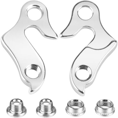 Bike Rear Derailleur Hanger 2 Stück Schaltauge hinten Ersatz Fahrrad Schaltauge Aluminiumlegierungs Schaltauge MTB-Schaltauge mit Muttern für Fahrrad Bikes Radfahren