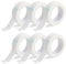 6 Rolls Micropore Surgical Tape 1.25cm x 9.14m Self‑Adhesive Wrap Tape Microporous Surgical Tape Earring Cover Up Tape for Wound Dressings Care Eyelash Extension Injuries Swelling Sports (White)