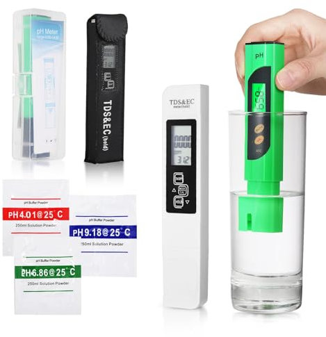 Wassertester,3 in 1 LCD Digital Wasserhärte Tester Mit Hintergrundbeleuchtung, TDS Messgerät/TDS EC WasserTester Für Teich,Trinkwasser, Aquarium, Schwimmbad, Pool