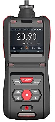 Detector de Fugas de Gas, Tester de Gas sulfuro de hidrógeno de Mano de Alarma de Fuga H2S Detector de concentración 0-100ppm, Negro para el hogar(0-100ppm)