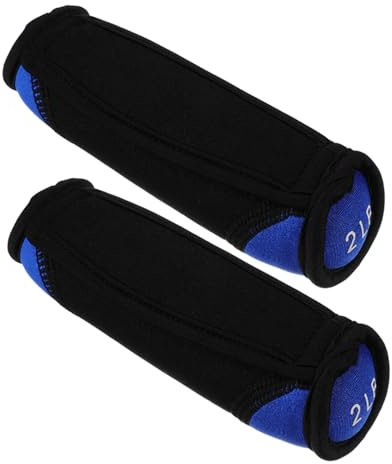 MOBUTOFU Ergonomisch Geformte Sandsack Hanteln aus Sbr und Eisensand Blau mit Sicherem Griff für Hantelübungen und Heimtraining