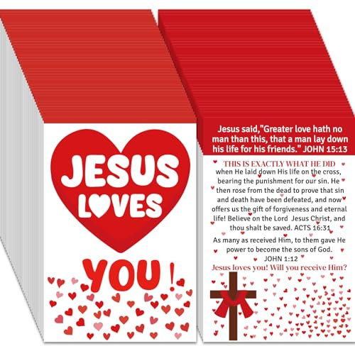 240 Stück Jesus Loves You Gospel Traktkarten, Heilige Gebetskarten, Bibel-Trakte, Postkarten, Bibeln in Großpackung, christliche Traktate für Evangelismus, Kirchengeschenke (Jesus liebt dich 2)
