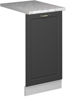 Vicco Panel Frontal del lavavajillas Fame-Line, Antracita-Oro Landhaus, 45 cm, ET Mármol