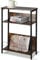 JF HOME BLISS Vintage bedside table Narrow Side Table with Storage Shelf, 3-Tier Modern Small Bedside Sofa Slim End Table with Magazine Rack for Living Room, Hallway,Bedroom, Space Saving (Brown)