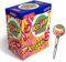 Kojak Caramelo con Palo MEGAZZID Relleno de Chicle - Caja de 100 unidades - Kojak Sabor Fresa Acida - Super Acido - FIESTA - Fresa