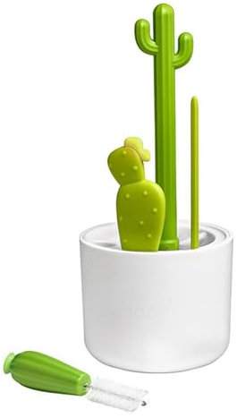 Bosiyrggrl Cactus Bottle Brush, Straw Brush, Multifunctional Cleaning Brush Set, Full-Angle Cleaning Easy to Use 24x9.5cm