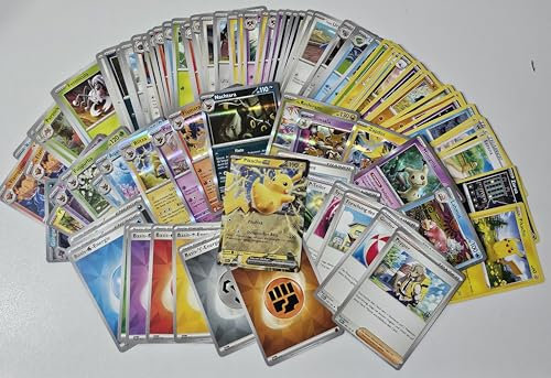 Pokemon Karten original Paket mit 100 verschiedenen Pokemon Karten deutsch - Pokemon Sammelkarten Set mit 1EX Karte und Raren Glitzer Holo Original DE NM