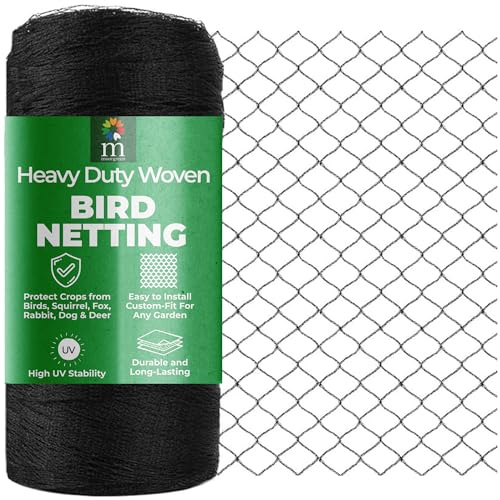 Moorgreen Anti Bird Netting for Garden & Fruit Trees – Heavy Duty Garden Net Protects Plants, Crops & Fish Ponds – UV Resistant & Reusable Mesh Net (1m x 25m)