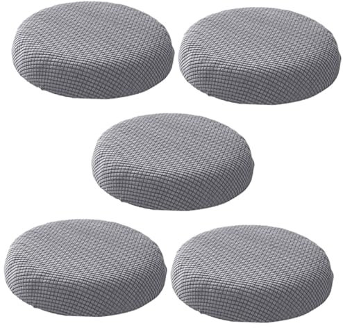 GETAJGHSD 5 Stck. Elastischer Stuhlbezug für Runde Schützhülle für Esszimmerstühle Wasserabweisend Anzuwenden Vielseitig Einsetzbar für Innen und Außennutzung