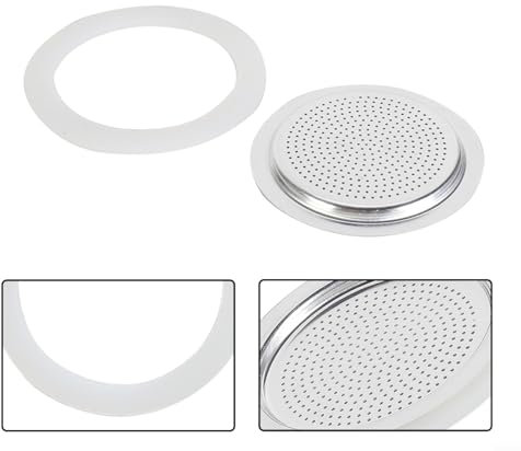 Opatiny | Coffee Maker Replacement Parts Silicone Seal Ring with Filter for Moka Espresso Stove Top Pot(9 cup+sieve)