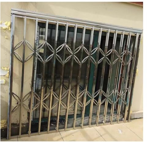 Fenstergitter Einbruchschutz Faltbare Fenstergitter-Sicherheitsgitter 100 120 140 180 200 225 - Sicherheit Zu Hause Einziehbare Fenster-Sicherheitsgitter Für Balkon, Eingangsbereich(95x225cm)