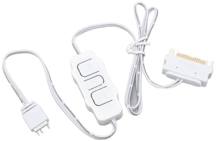 CHICIRIS ARGB Controller Exquisite Black 5V 3 Pin Netzteil ARGB Controller mit Lichtstreifen für DIY PC Lüfter Kühlgeräte für Computer Zubehör (White)