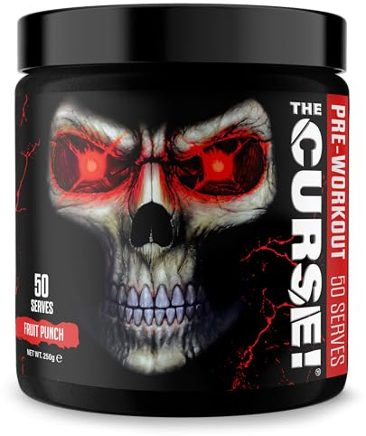 JNX Sports The Curse! Pre-Workout Pulver – Früchtepunsch, 250 g | Energie, Fokus & Ausdauer-Booster | Beta-Alanin, Kreatin, L-Citrullin, Koffein