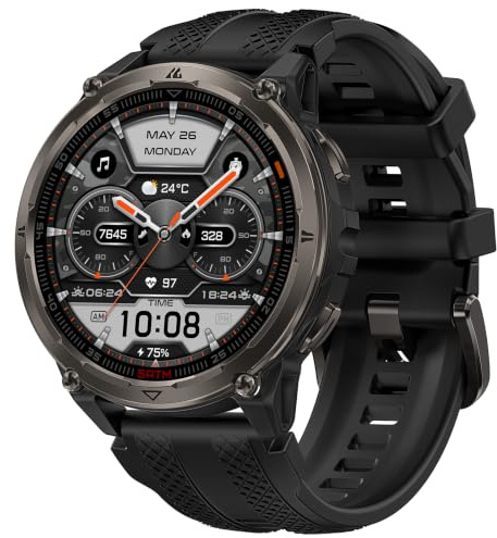 KOSPET ORB 2 Smart Watch Rugged, GPS, 5 ATM & IP69 Waterproof, Flashlight | Military Grade, Metal Bezel, 1.43'' AMOLED, Heart Rate/Sleep Tracking, Walkie-Talkie and Compass, Compatible Android & iPhone
