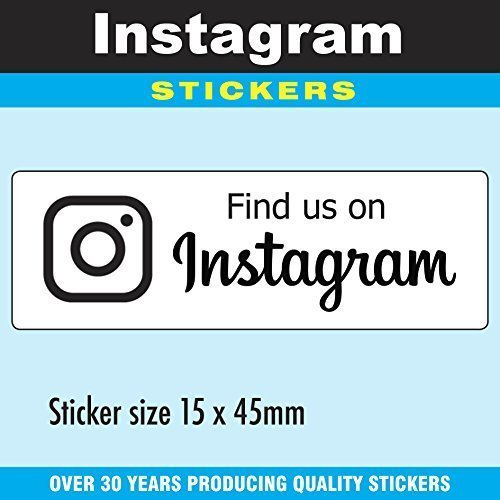 Pack of 1000 - Finden us on Instagram sticker - 15 x 45mm