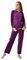 RAIKOU Donna Tuta in Velluto Tuta di Ciniglia Tuta da casa Tuta Tempo Libero,Velluto Tuta da Ginnastica,Due Pezzi Felpa+Pantaloni,con Cerniera,per Jogging Training Sportiva Yoga(40-42,Rosso Viola)