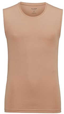 OLYMP Herren T-Shirt Langarm Level.Five,Einfarbig,Body fit,Caramel 24,XXL