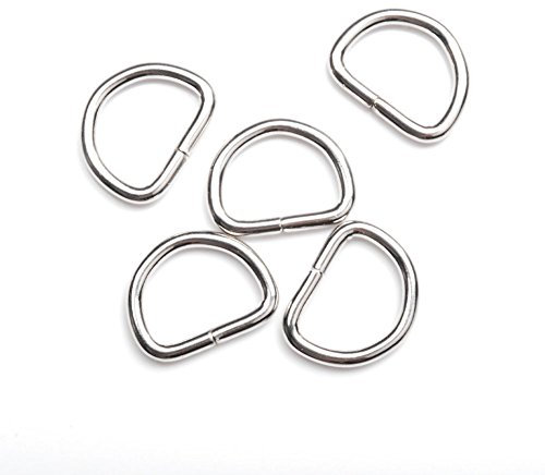 3/8 ~ 2 Dee D Ring Metallschnalle Rucksack Tasche Schuhe Teile Leder Handwerk Gurtband Haustier Halsband Nähen Zubehör, Gurtband-Größe: 13 mm, 100 Stück, 1/2