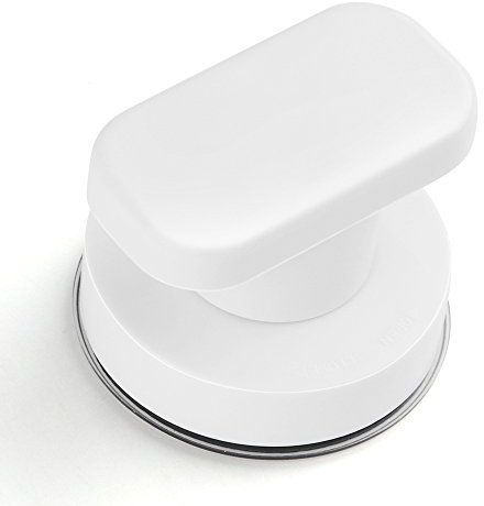 Houkiper Tirador de puerta de cristal con ventosa fuerte para puertas de baño, con espejo de pared