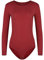 Evoni Damen-Body I Bodysuit mit Rundhals für Frauen I Langarm-Body in verschiedenen Farben I Optimale Alternative für Sport & Freizeit L Bordeaux