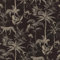 Savannah Black Gold Wallpaper Textured Shimmer Cheetah Palm Tree Jungle Tropical