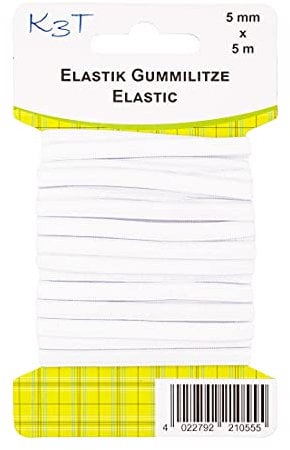 K3T 81055-K3T Bande élastique Blanc 5 mm x 5 m