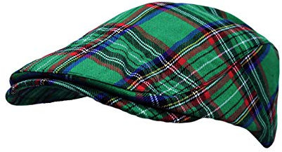 WITHMOONS Newsboy Flatcap Schottenkaro, kariert, für den Außenbereich, YZ30078, Grün , Einheitsgröße