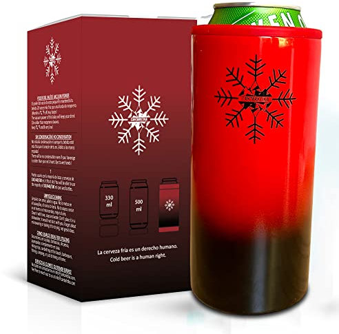 Enfriador Termo Funda para Botellas Latas y Botes de 330, 440 y 500 ml para Cerveza y Refrescos regalo original hombre mujer
