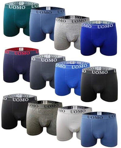 Caleçon en Coton pour Homme, Ample et Confortable, Absorbant la Transpiration et Respirant, Texture Douce. Chaud en Automne et en Hiver.Collection Uomo - 4XL