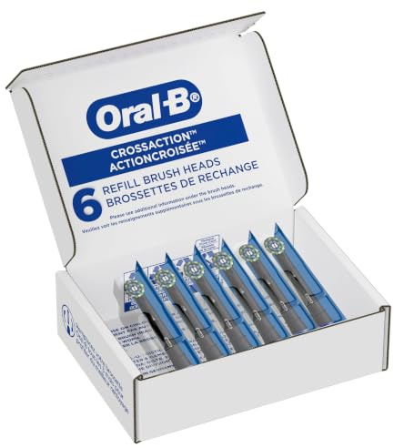 Oral-B CrossAction Ersatzbürstenköpfe für elektrische Zahnbürste, Schwarz, 6 Stück