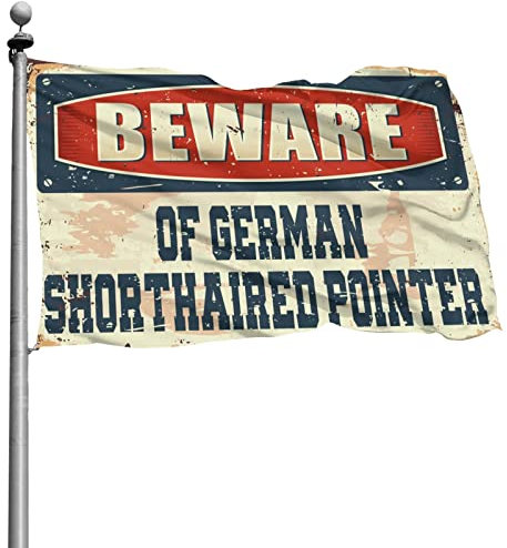 Abipuir Banner para habitación Cuidado con la bandera alemana de puntero de pelo corto banderas grandes para habitación (tamaño : 120 x 180 cm)