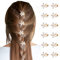 VEGCOO 12 Pcs Mini Pinces à Cheveux en Perles avec Motif de Fleurs, Barrette à Cheveux Perle Mignonne Accessoires Cheveux Femme, Pinces à Cheveux Antidérapantes pour Femmes Filles Coiffure(Style B)