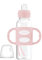 Dr. Brown's Milestones Schmale Schnabelflasche mit 100 % Silikongriffen, handliche Griffe mit weichem Schnabelauslauf, 250 ml, Hellrosa, 1 Stück, ab 6 Monaten