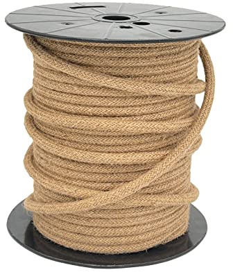 20 Meter 2 - adrig Textilkabel Stoffkabel Pendelleitung Lampenkabel Textile Cable 2x0,75 2G0,75 Jute (Hanf)