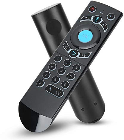 Sxhlseller Air Mouse Remote Control, para Android TV Box Smart TV Projector, USB Wireless Backlight Fly Mouse, Voice Controller Keyboard con Giroscopio Sensor de Movimiento