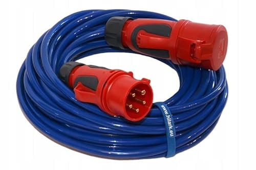 Hilark Cable Tech CEE Starkstrom-Verlängerungskabel Grip H07BQ-F 5x2,5 16A PUR 50m