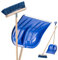 KADAX Schneeräumungsset, Schneeentfernung Kit mit Schneeschaufel, Schneeschieber und Besen mit ergonomischen Stiel, 2-Teiliges Schneeset für Schneeentfernung (Blau)