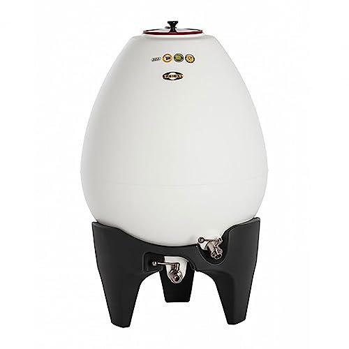 Speidel Fermentegg Gärei 250 Liter, Gärbehälter Kunststoff Ei | Most, Wein, Bier vergären, biodynamische Vergärung, 250L mit Sockel und Deckel, lebensmittelecht