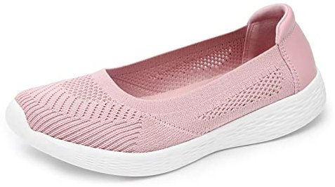 Puxowe Scarpe da Donna Slip On Scarpe Sportive Leggere e Traspiranti Scarpe comode per Il Tempo Libero Scarpe da Passeggio Fitness all'aperto 38.5 EU Rosa Weit