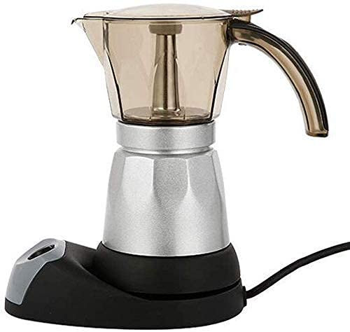 XiVue Macchina da caffè elettrica Elettrodomestici Caffettiera in Alluminio Moka Bollitore da caffè Portatile Utensili da Cucina Piano Cottura Caffettiera Design Trasparente 300 ml