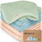 6-Pack Babywaschlappen - Weiche Bambus-Waschlappen für Babys, Kinder, Ultra Absorbierende Neugeborenen-Badehandtücher, 25 x 25cm, Sanft für empfindliche Haut(Mellow)