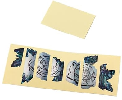 JOINPAYA Selbstklebende Gitarrenaufkleber Rose Blumenmuster Kunststoff Ukulele Dekoration