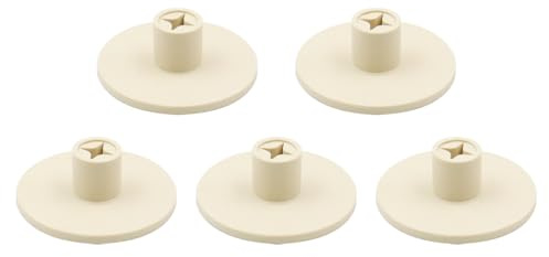Tiardey Paquete de 5 Tees de Golf de plástico Beige de 0,8 Pulgadas, tee de Entrenamiento Hueco para Campo de prácticas, Soporte de Bola Estable