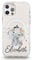 Personalised Phone Case For Apple iPhones, 16, 15, 14, 13, SE Pro Max, Mini, Plus, Samsung S23, S24, S25 Clear Gel Case Compatible with MagSafe, Initial/Name/Text, Pink Flower Elephant Drops