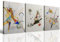 Gerahmte Wassily Kandinsky Leinwand-Kunstdrucke, 3er-Set Vintage-Poster, Bilder, ästhetische Gemälde für Wohnzimmer, Schlafzimmer, Büro, Wanddekoration mit Holzrahmen