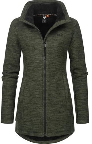 Ragwear Damen weiche Strickjacke Übergangsjacke mit Teddy-fleece Miram Melange YOUMODO XS-3XL