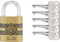 ABUS IRON ROCK 83/45 - Candado de latón con 5 llaves contra grillete de acero endurecido, nano protect, resistente a la intemperie, nivel 8