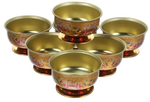 ABOOFAN 7 Pièces Bol D'eau Tasse à Boisson Offrande Bouddhiste Tibétaine Bol Rituel Bol Chinois Réservoir D'eau Bénite Bol De Culte Coupe D'autel Bouddhiste Bol D'offrande Bouddha